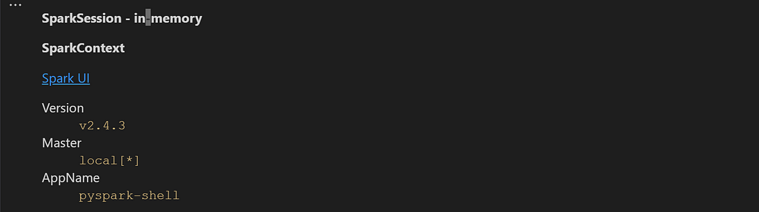 Apache Spark output